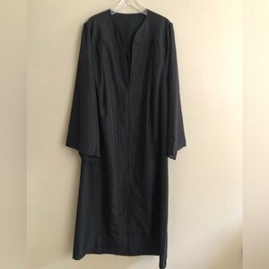 black graduation robe cap and gown size XL